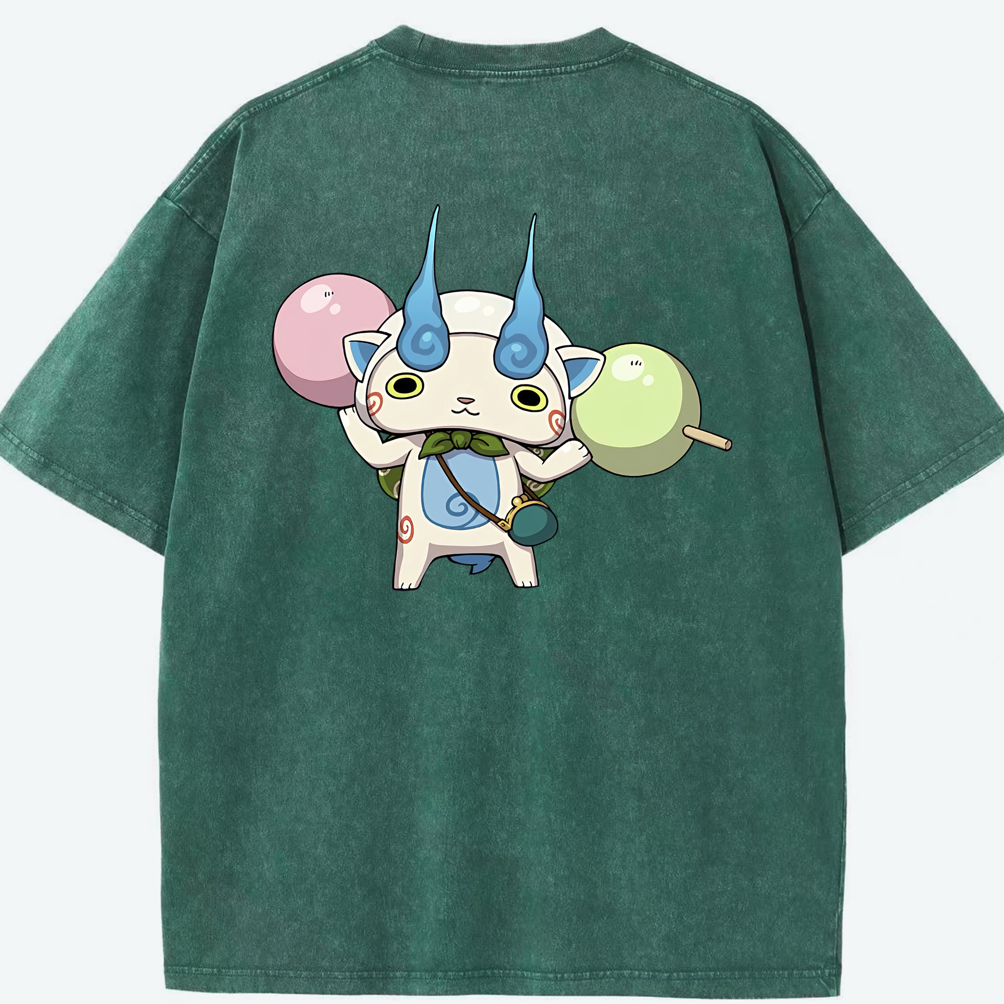 （画像用） 妖怪ウォッチ Yo-kai Watch 綿100% ヴィンテージ風 半袖Tシャツ（背面プリント）